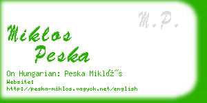 miklos peska business card